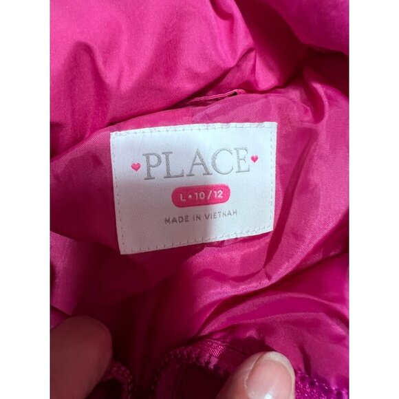 The Children’s Place pink coat kids size large 10/12 - Picture 3 of 5